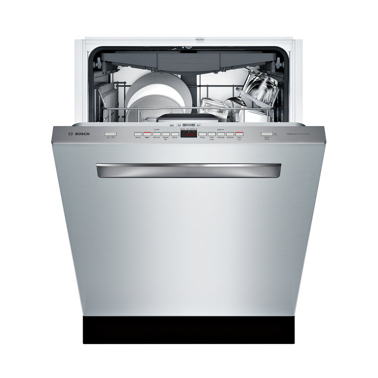 Bosch 300 Series 24 Inch Front Controls Built In Dishwasher With 3Rd Rack Stainless Steel Tub 44 Dba